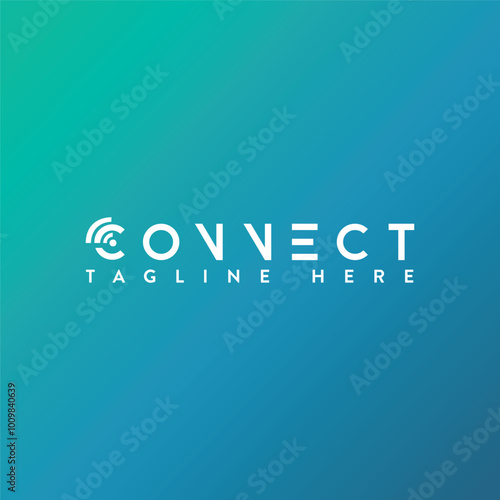 fiber internet provider logo, c letter design wifi signal