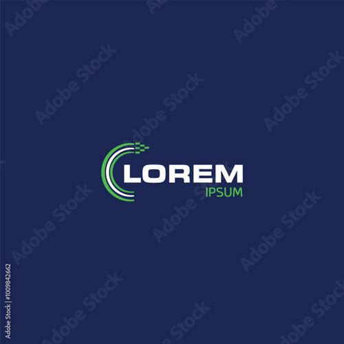 fiber cables network logo design