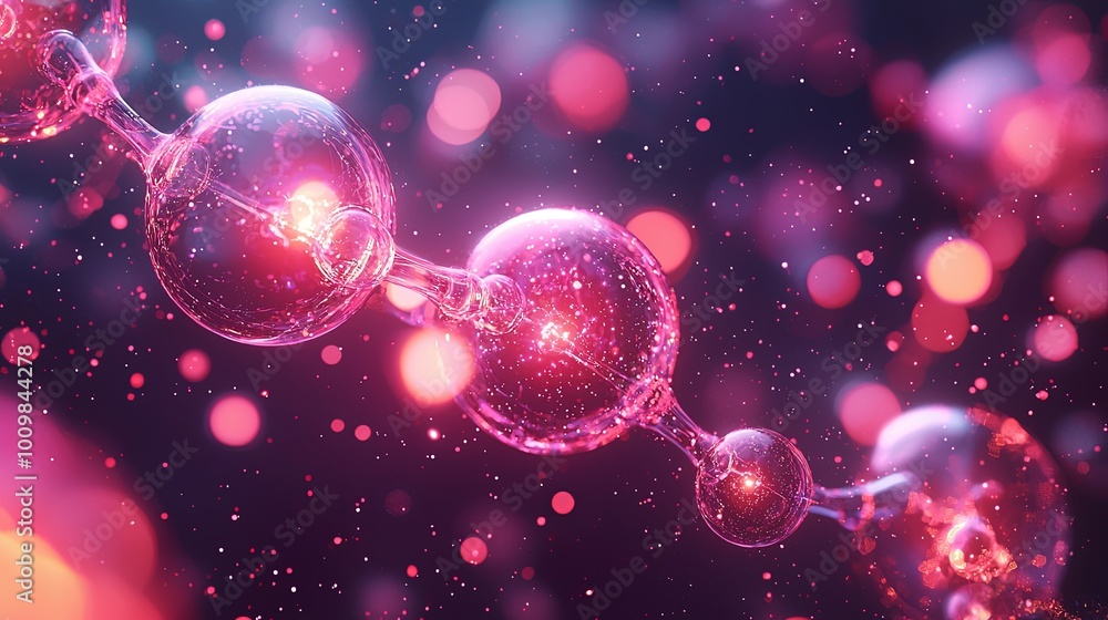This image showcases a fluorescent molecular formation against a backdrop of vibrant colors, highlighting the intricate and interconnected structure of molecules. This image showcases a fluorescent molecular formation against a backdrop of vibrant colors, highlighting the intricate and interconnected structure of molecules.