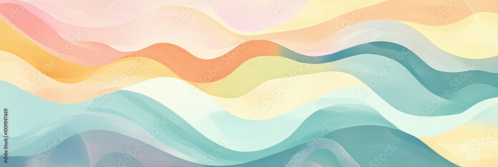 Abstract Wavy Pattern in Pastel Colors: Evoking Gentle Waves and Summer Beach Scenes. Abstract Wavy Pattern in Pastel Colors: Evoking Gentle Waves and Summer Beach Scenes.