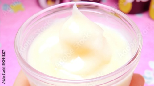 Creamy Delights: Close-Up of a Smooth White Cream