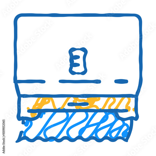 paper towel dispenser doodle icon sketch vector. paper towel dispenser sign. isolated symbol illustration