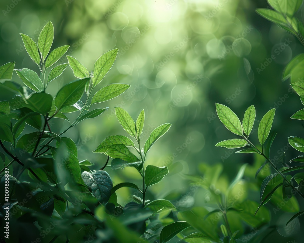 Obraz premium Forest ecology with dynamic scenes, natural and vibrant, Nature, Soft greens, Photograph, Wildlife protection
