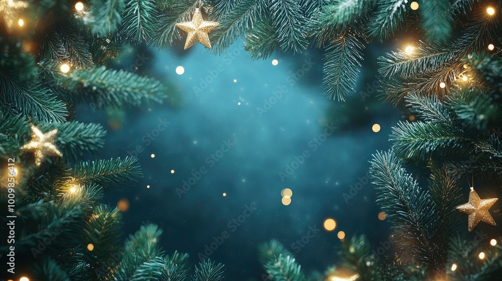 Christmas and new year background concept. Top view of Christmas ball, christmas brance, star and snowflake on dark background. with generative ai Christmas and new year background concept. Top view of Christmas ball, christmas brance, star and snowflake on dark background. with generative ai