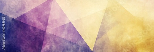 blending pastel hues of yellow, purple, and blue Tones Geometric Triangles Grainy Texture. background with Subtle Gradients and Muted Colors 