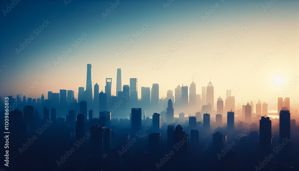 Fototapeta premium sunrise in the city