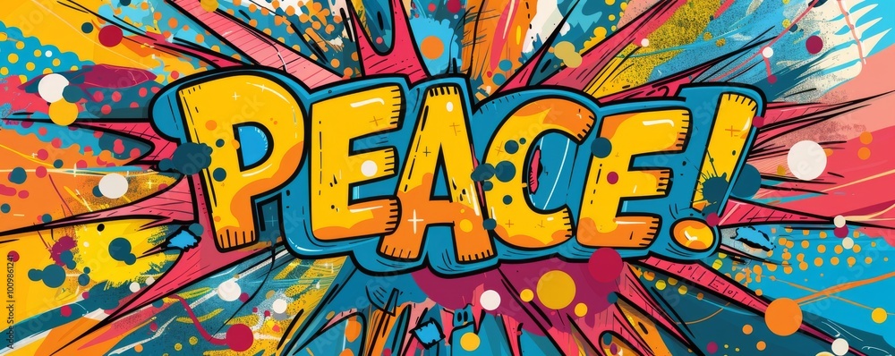 Eye-catching pop art background with Eye-catching pop art background with