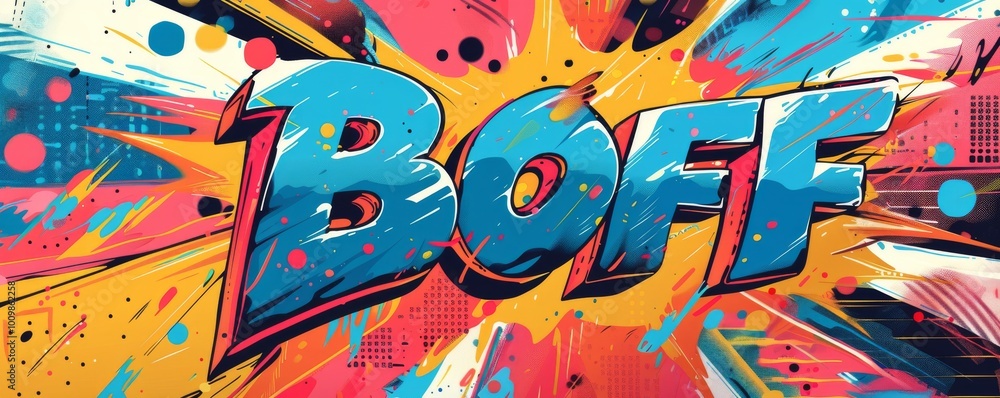 Obraz premium Energetic pop art background with 