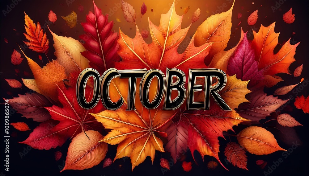 Vibrant explosion of autumn leaves in red, orange, and yellow celebrating the beauty of Octobers foliage. Generative AI Vibrant explosion of autumn leaves in red, orange, and yellow celebrating the beauty of Octobers foliage. Generative AI