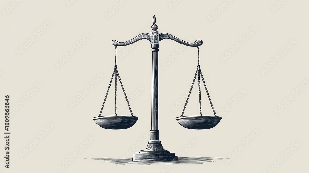 ai generated Illustration libra scale against gray background ai generated Illustration libra scale against gray background