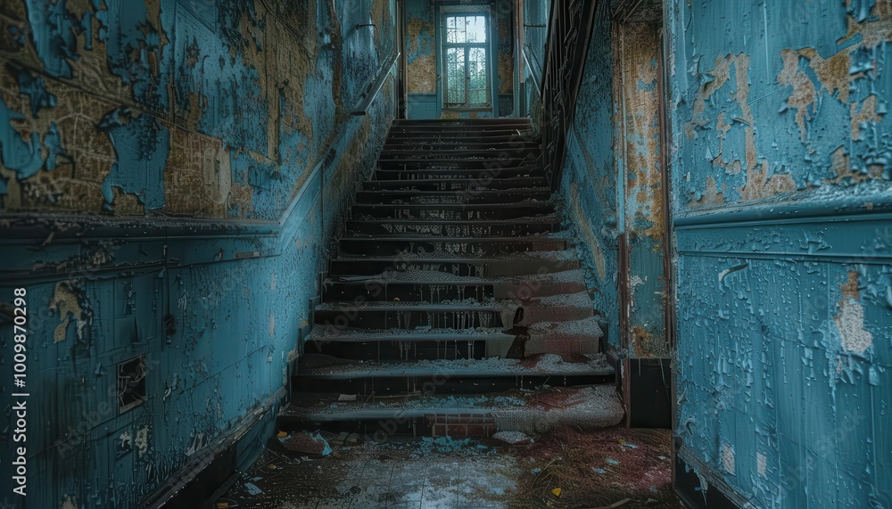 Urban exploration of abandoned buildings, eerie and adventurous, Urban, Cool tones, Photograph, Forgotten places Urban exploration of abandoned buildings, eerie and adventurous, Urban, Cool tones, Photograph, Forgotten places