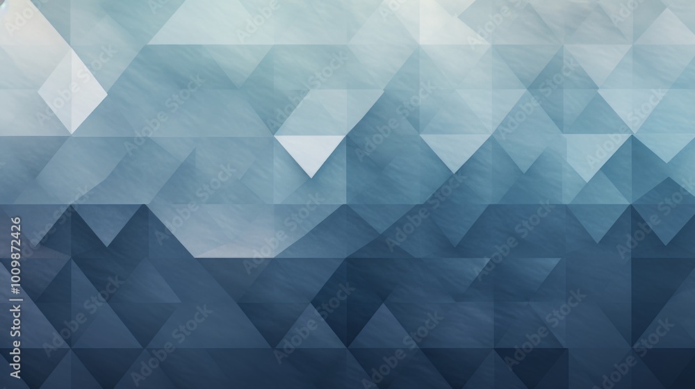Obraz premium Blue and black Tones Geometric Triangles Grainy Texture. background with Subtle Gradients and Muted Colors 
