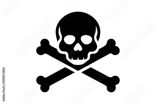 Skull and Bones vector icon. danger illustration sign. poison symbol or logo.