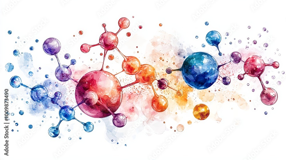 This artwork captures a vivid representation of molecular connections with bright colors and dynamic forms, reflecting the energy and network of life itself. This artwork captures a vivid representation of molecular connections with bright colors and dynamic forms, reflecting the energy and network of life itself.