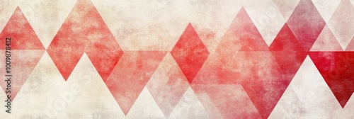 Bright red and white Tones Geometric Triangles Grainy Texture. background with Subtle Gradients and Muted Colors 