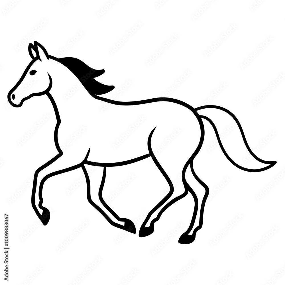 horse vector silhouette Vector with a white background horse vector silhouette Vector with a white background