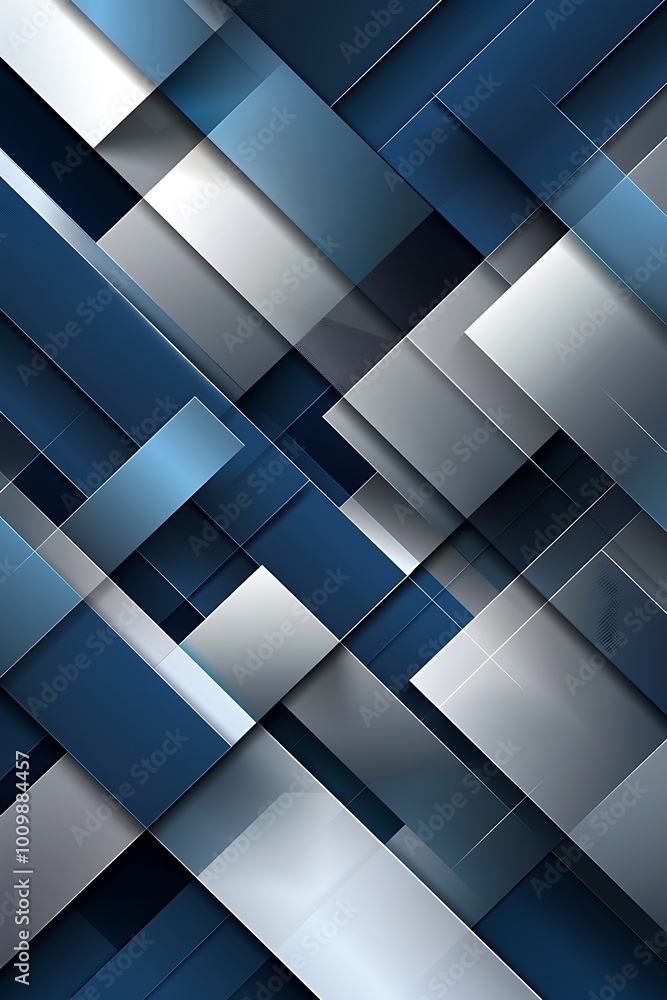 Dynamic Abstract Composition Featuring Gray and Blue Tones Intertwined with Geometric Shapes, Creating a Captivating Visual Experience of Depth and Structure Dynamic Abstract Composition Featuring Gray and Blue Tones Intertwined with Geometric Shapes, Creating a Captivating Visual Experience of Depth and Structure