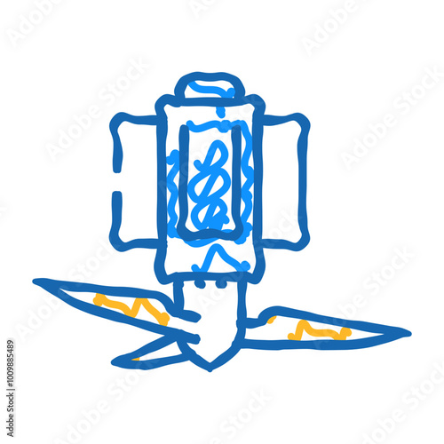 farm aerial view wind turbine doodle icon sketch vector. farm aerial view wind turbine sign. isolated symbol illustration
