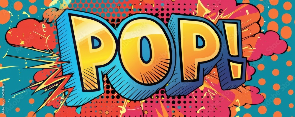 Playful pop art background with Playful pop art background with