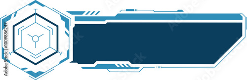 Futuristic hud box. Ui element. Cyber frame