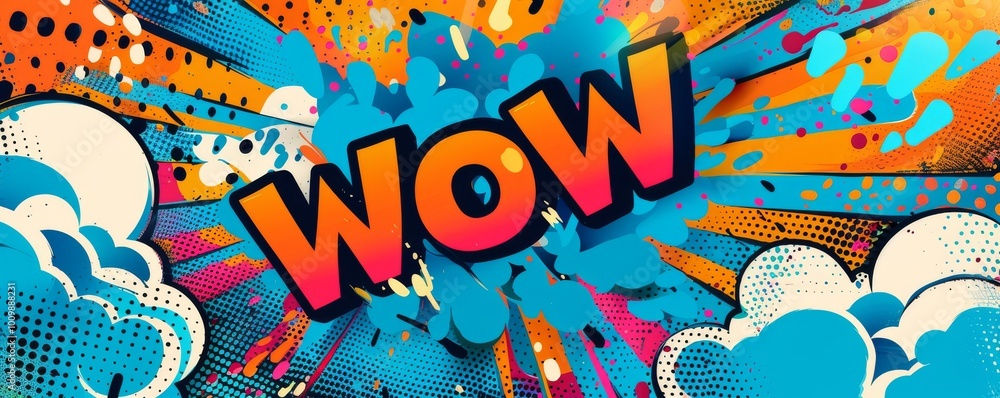 Eye-catching pop art background with Eye-catching pop art background with