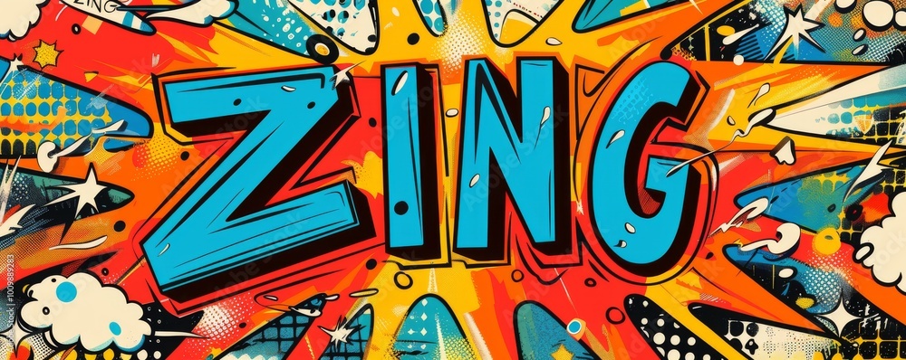 Energetic pop art background with Energetic pop art background with
