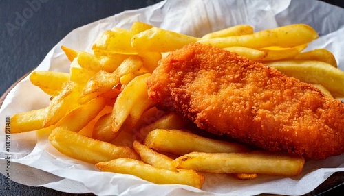Obraz na płótnie british fish and chips w salonie