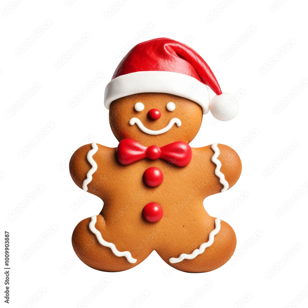 Christmas Gingerbread Man with Festive Scarf Christmas Gingerbread Man with Festive Scarf