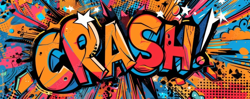 Naklejka premium Dynamic pop art background featuring 