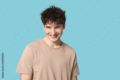 Handsome young man in styli...