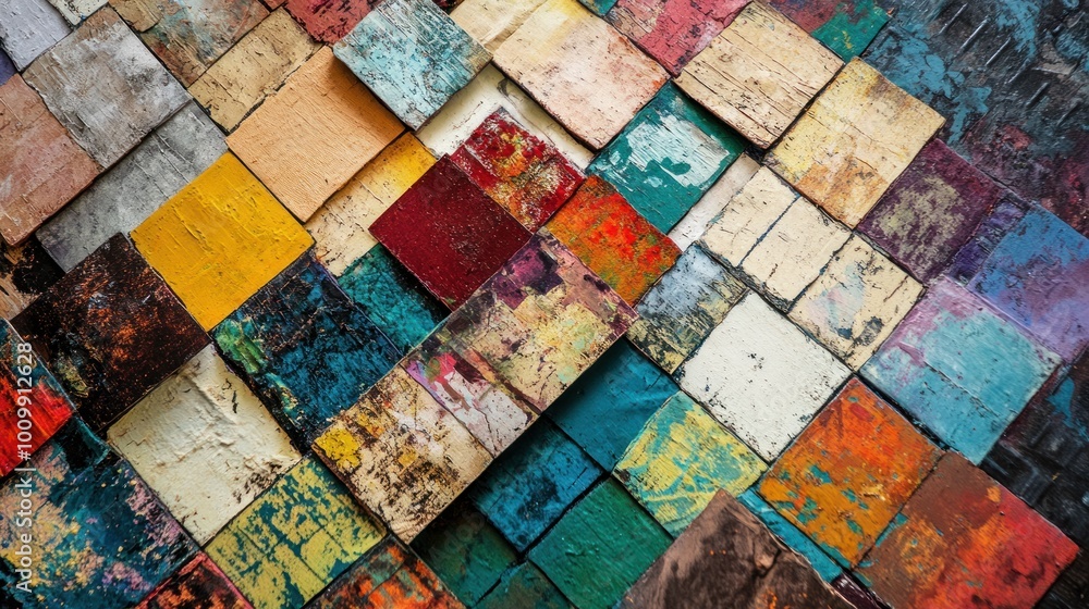 Abstract Colorful Squares Art Abstract Colorful Squares Art