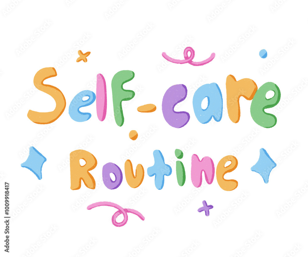 Doodle Hand drawn self care routine Doodle Hand drawn self care routine