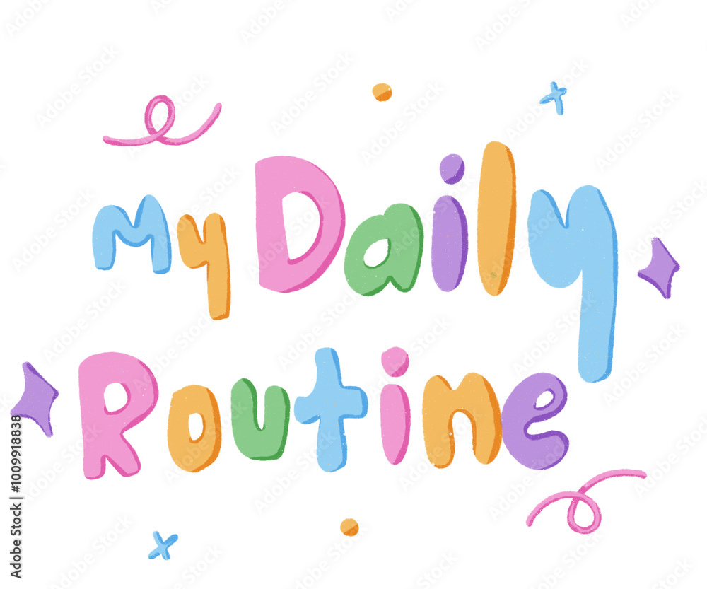Doodle Hand drawn my daily routine Doodle Hand drawn my daily routine
