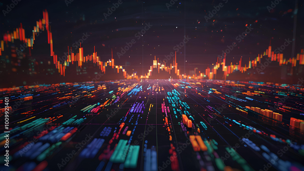 Dynamic Market Art: Visualizing Finance with Creativity and Color - gen ai Dynamic Market Art: Visualizing Finance with Creativity and Color - gen ai