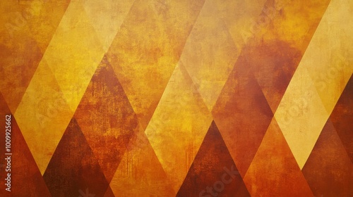 Orange mustard amber hot fire gold yellow lemon Tones Geometric Triangles Grainy grunge Texture. background with Subtle Gradients and Muted Colors 