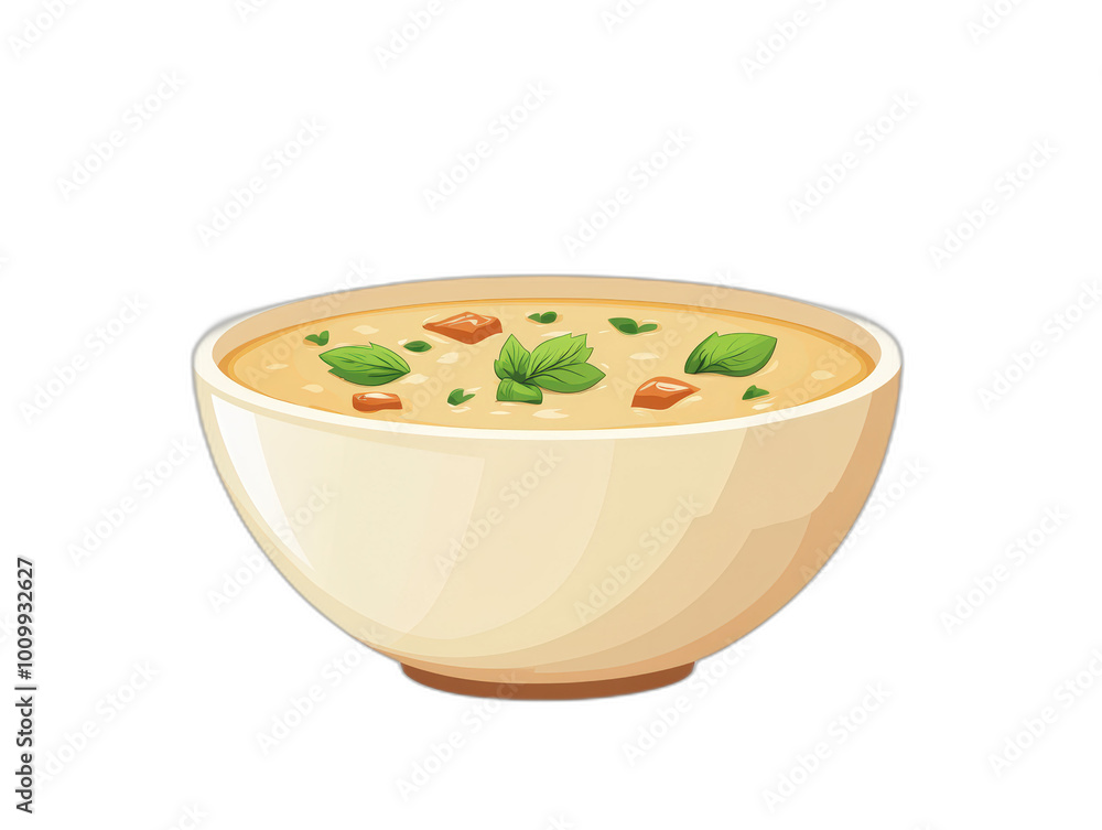 Minimalist Cartoon Style Bowl of Soup Vector Illustration on White Background for Digital Design Projects Minimalist Cartoon Style Bowl of Soup Vector Illustration on White Background for Digital Design Projects