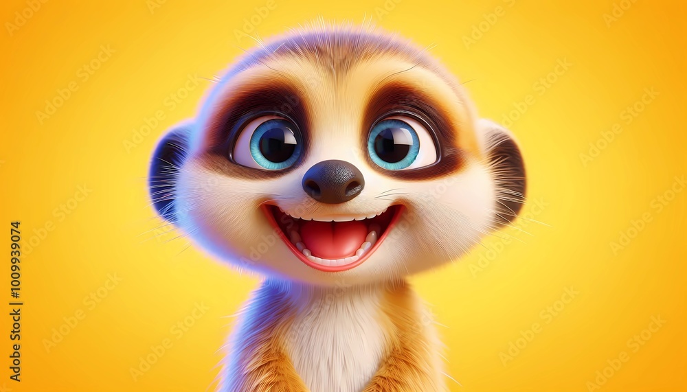 3D lachendes Erdmännchen 3D lachendes Erdmännchen