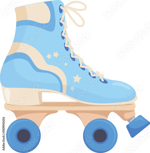 Girl rollerskate side view. Sport gear wheels photo