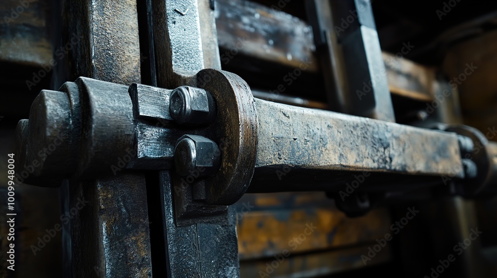 Close-Up of Rusty Metal Industrial Machinery Close-Up of Rusty Metal Industrial Machinery