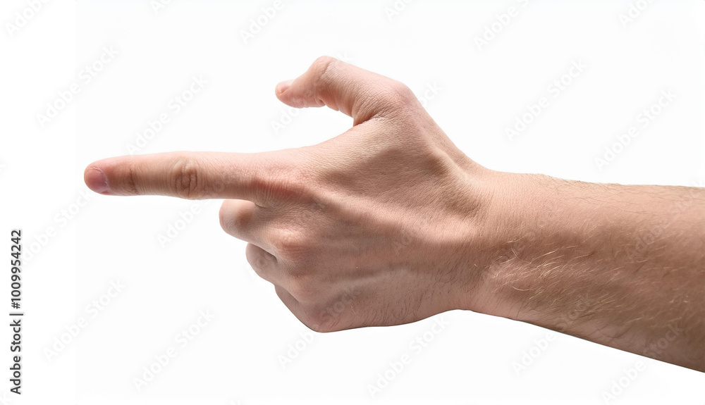 hand pointing with thumb up isolated in white background hand pointing with thumb up isolated in white background