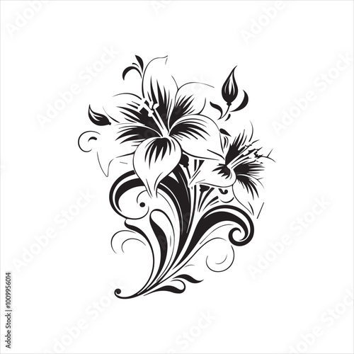 lily of the valley, flower, floral, nature, vector, illustration, leaf, pattern, flowers, plant, design, decoration, spring, art, ornament, summer, blossom, bouquet, element, flora, card, beauty, wall