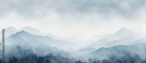 Misty Mountain Landscape