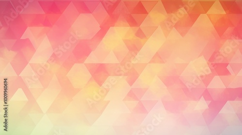 red pink green orange yellow and purple colorsTones Geometric Triangles Grainy Texture. background with Subtle Gradients and Muted Colors  photo