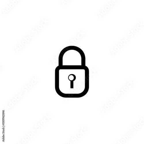 Lock Icon, Minimal Simple Logo