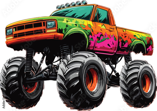 Monster Truck Vector Illustration