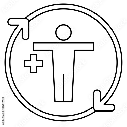 Regenerative medicine icon, Health care