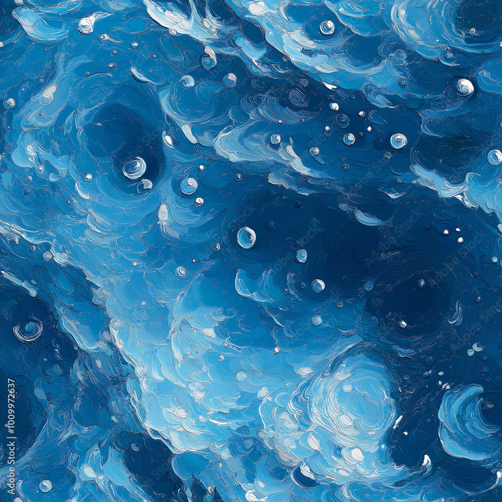 Pattern of ripples on a water. Tileable. Oil paiting. No major patterns ...