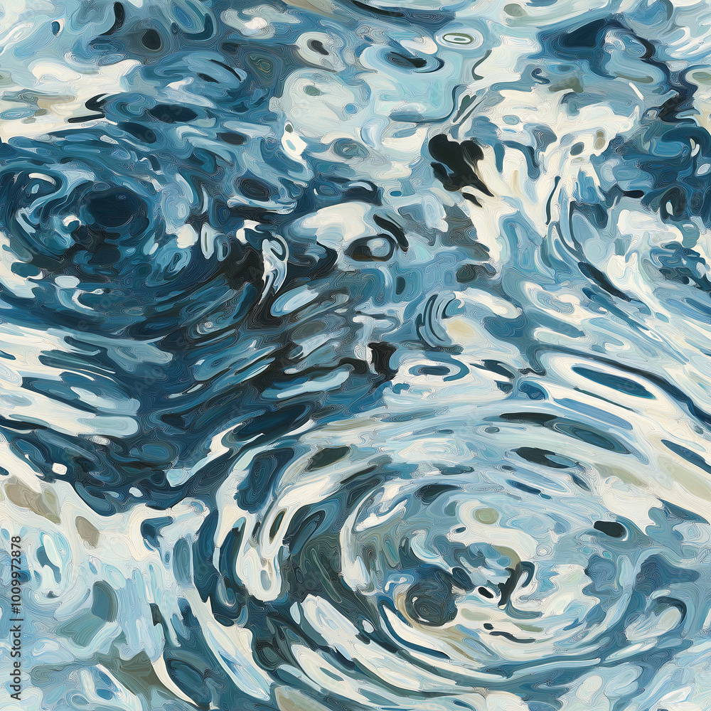 Pattern of ripples on a water. Tileable. Oil paiting. No major patterns ...