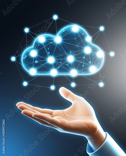 Person hand holding a virtual cloud representing how digital transformation is accelerating as businesses adopt cloud-based solutions to enhance agility and streamline operations (21)