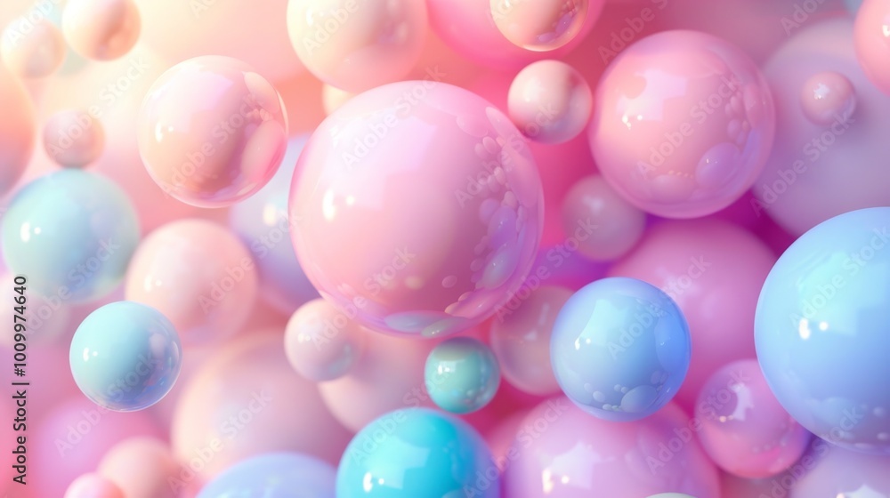 An array of soft, glossy pastel spheres blending together in a visually soothing abstract artwork, evoking feelings of calm, harmony, and tender emotional connections. An array of soft, glossy pastel spheres blending together in a visually soothing abstract artwork, evoking feelings of calm, harmony, and tender emotional connections.